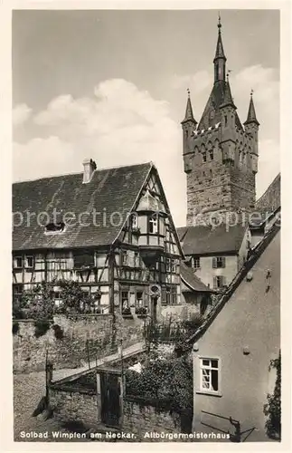 AK / Ansichtskarte Bad_Wimpfen Altbuergermeisterhaus Bad_Wimpfen