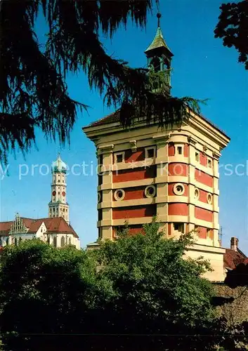 AK / Ansichtskarte Augsburg St Ulrich Muenster und Rotes Tor Augsburg