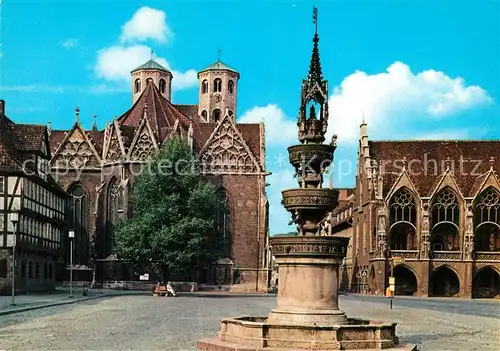 AK / Ansichtskarte Braunschweig Altstadtmarkt mit Martinikirche und Marienbrunnen Braunschweig