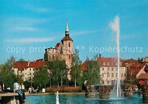AK / Ansichtskarte Braunschweig Schlossgarten mit Magnikirche Braunschweig