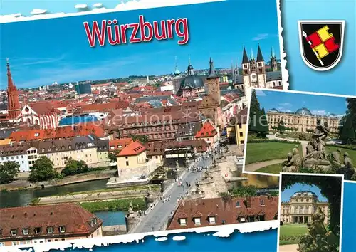 AK / Ansichtskarte Wuerzburg Fliegeraufnahme Schloss Wuerzburg