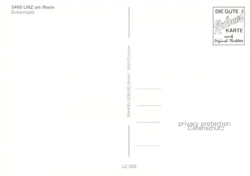 AK / Ansichtskarte Linz_Rhein Buttermarkt Linz_Rhein