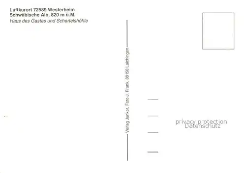 AK / Ansichtskarte Westerheim_Wuerttemberg Haus des Gastes mit Schertelshoehe Westerheim_Wuerttemberg