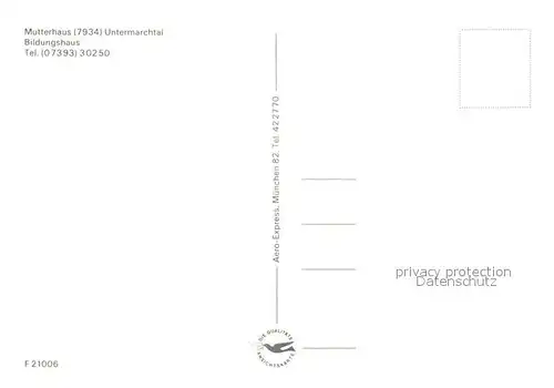 AK / Ansichtskarte Untermarchtal_Donau Mutterhaus Bildungshaus Untermarchtal Donau