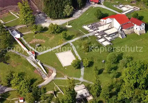 AK / Ansichtskarte Stein_Hechingen Roemisches Freilichtmuseum Fliegeraufnahme Stein Hechingen