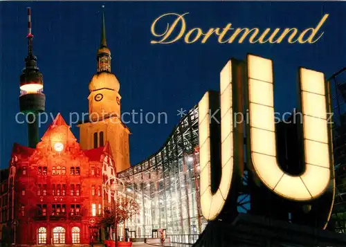 AK / Ansichtskarte Dortmund am Abend Dortmund