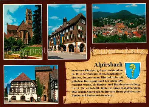 AK / Ansichtskarte Alpirsbach Kloster Kirche Rathaus Stadtblick Fachwerkhaus  Alpirsbach