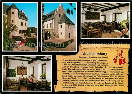 AK / Ansichtskarte Baumburg_Alz Burgschaenke Altenbaumburg Gastraeume Baumburg Alz