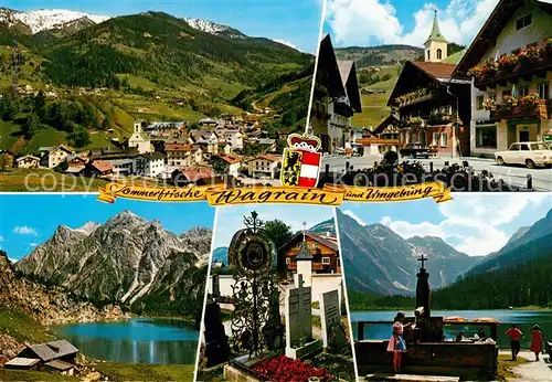 AK / Ansichtskarte Wagrain_Salzburg mit Kirchboden und Marktplatz Tappenkarsee Mohr Grab Jaegersee Wagrain Salzburg