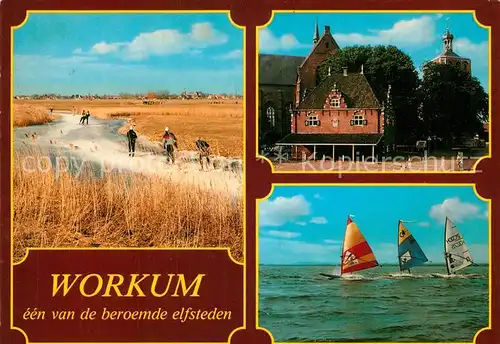 AK / Ansichtskarte Workum Teilansichten Surfen Workum