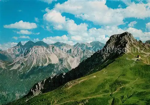 AK / Ansichtskarte Kleinwalsertal_Vorarlberg mit Kanzelwand und Allgaeuer Hochgebirge Kleinwalsertal_Vorarlberg
