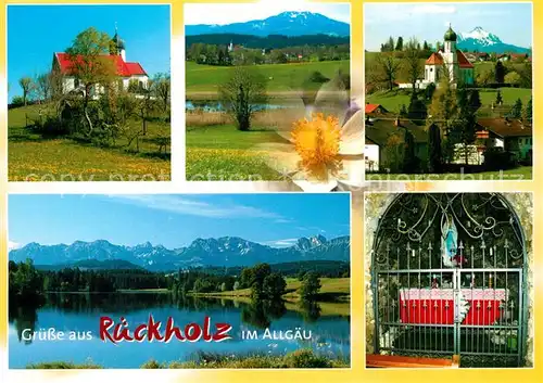 AK / Ansichtskarte Rueckholz Kirchen Panorama Bergsee Kapelle Rueckholz