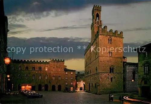 AK / Ansichtskarte Volterra Piazza dei Priori Tramonto Volterra