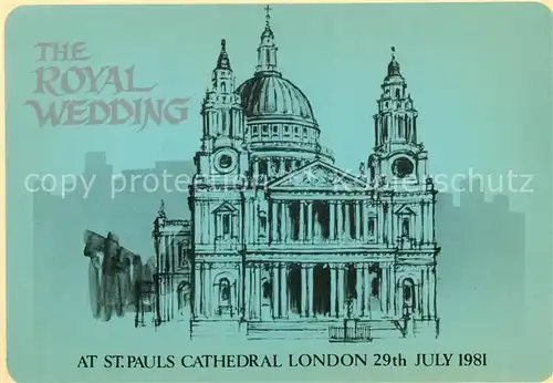 AK / Ansichtskarte London St Pauls Cathedral Zeichnung London