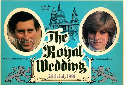 AK / Ansichtskarte London St Pauls Cathedral The Royal Wedding The Prince of Wales and Lady Diana Spencer London