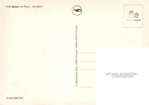 AK / Ansichtskarte Speyer_Rhein Alte Muenze Speyer Rhein