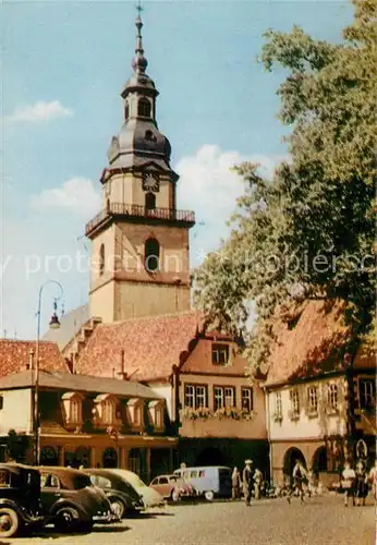 AK / Ansichtskarte Erbach_Odenwald Rathaus und Kirche Erbach Odenwald