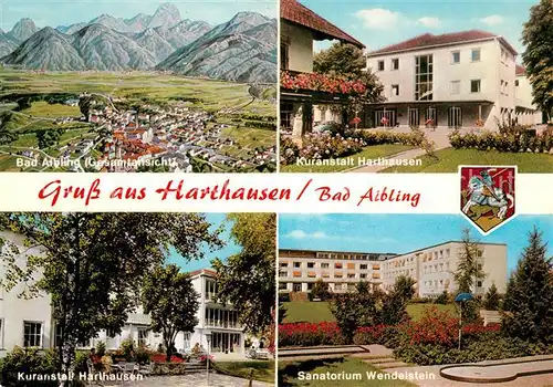 AK / Ansichtskarte Harthausen_Bad_Aibling Fliegeraufnahme Kuranstalt Sanatorium Wendelstein Harthausen_Bad_Aibling