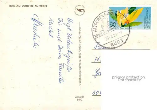 AK / Ansichtskarte Altdorf_Nuernberg Strassenpartien Park Altdorf Nuernberg