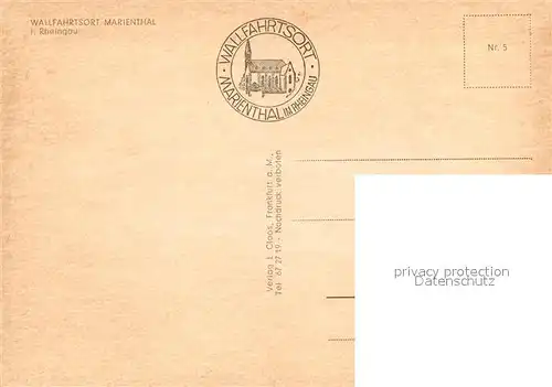AK / Ansichtskarte Marienthal_Rheingau Wallfahrtskirche Marienthal Rheingau