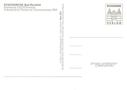 AK / Ansichtskarte Bad_Hersfeld Stadtkirche Bad_Hersfeld