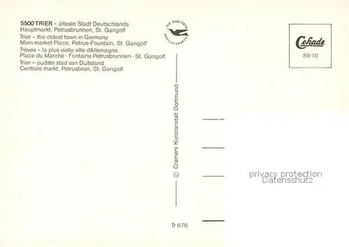 AK / Ansichtskarte Trier Hauptmarkt und St Gangolf Trier