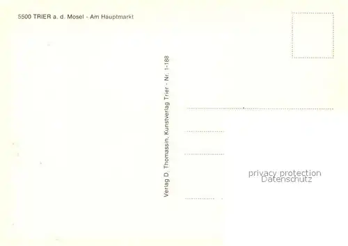 AK / Ansichtskarte Trier Am Hauptmarkt Trier