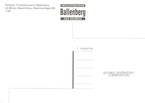 AK / Ansichtskarte Brienz_BE Schweiz Freilichtmuseum Ballenberg Bauernhaus Ostermundigen Brienz_BE