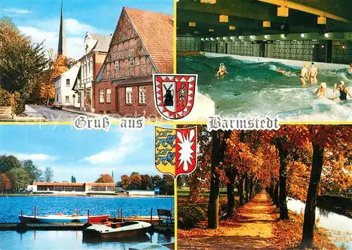 AK / Ansichtskarte Barmstedt Ortspartie Hallenbad Bootsliegeplatz Allee Barmstedt