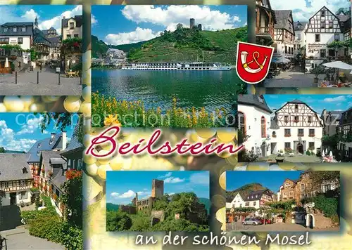 AK / Ansichtskarte Beilstein_Mosel Ortsansichten Moselpartie Burgruine Beilstein_Mosel