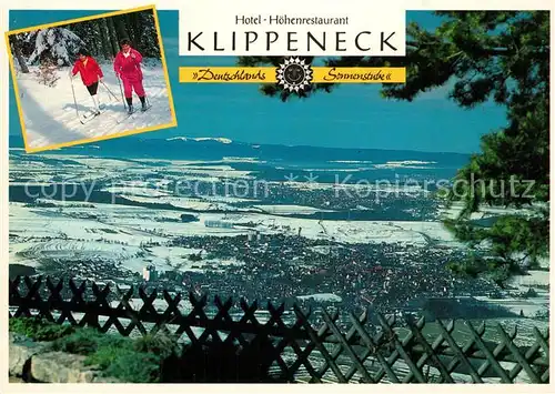 AK / Ansichtskarte Denkingen_Pfullendorf Hotel Hoehenrestaurant Klippeneck Panorama Denkingen_Pfullendorf