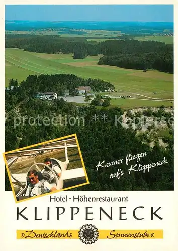 AK / Ansichtskarte Denkingen_Pfullendorf Klippeneck Fliegeraufnahme Segelflieger Denkingen_Pfullendorf
