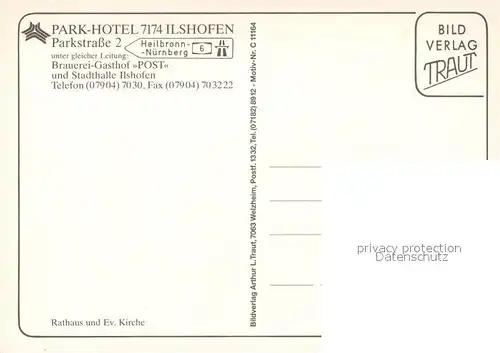 AK / Ansichtskarte Ilshofen Parkhotel Ilshofen