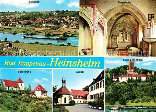 AK / Ansichtskarte Heinsheim_Baden Panorama Burg Ehrenberg Bergkirche Schloss Heinsheim_Baden