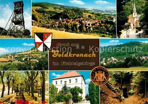 AK / Ansichtskarte Goldkronach Aussichtsturm Panorama Kirche Kanal  Goldkronach