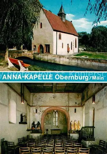 AK / Ansichtskarte Obernburg_Main Anna Kapelle Inneres mit Fresken und Plastiken Obernburg Main