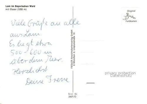 AK / Ansichtskarte Lam_Oberpfalz mit Osser Lam_Oberpfalz