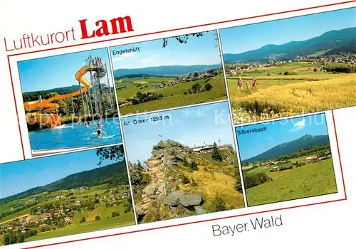 AK / Ansichtskarte Lam_Oberpfalz Wasserrutsche Engelshuett Gr Osser Silbersbach Panorama Lam_Oberpfalz