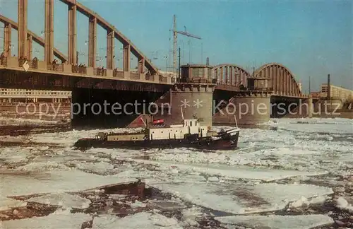 AK / Ansichtskarte St_Petersburg_Leningrad Newa Bruecke St_Petersburg_Leningrad