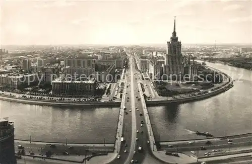 AK / Ansichtskarte Moscow_Moskva Taras Shevchenko Embankment Ukraine Hotel Moscow Moskva