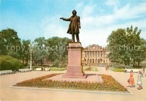 AK / Ansichtskarte St_Petersburg_Leningrad Puschkin Denkmal St_Petersburg_Leningrad