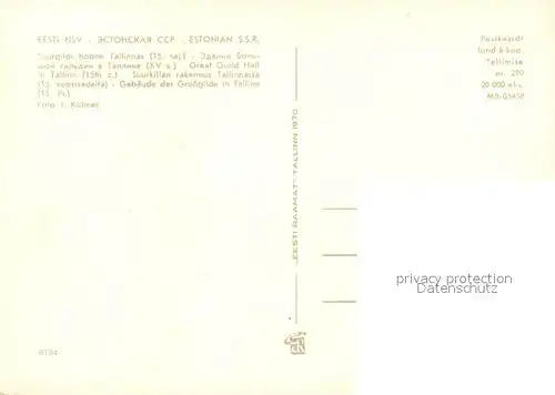 AK / Ansichtskarte Tallinn Great Guild Hall Tallinn