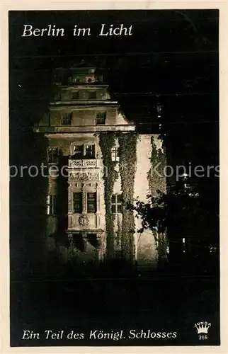 Berlin Koenigl. Schloss bei Nacht Berlin