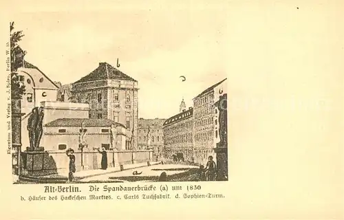 Berlin Spandauerbruecke um 1830 Berlin