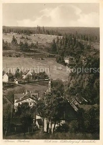 Altenau_Harz Blick vom Muehlenberg auf Annenhoehe Altenau Harz