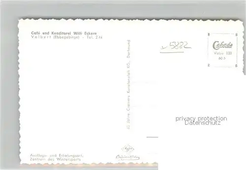 Valbert Cafe Konditorei Willi Eckern Valbert