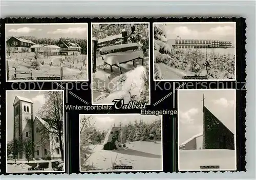 Valbert Kirche Gedenkstein Erholungsheim  Valbert