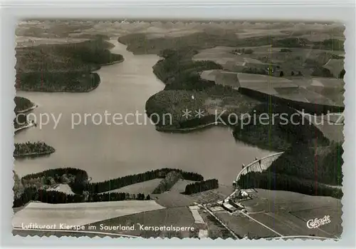 Kierspe Fliegeraufnahme mit Kerspetalsperre Kierspe