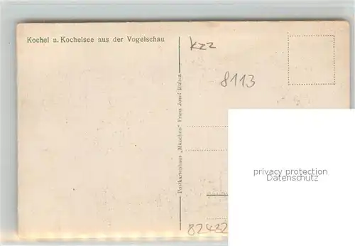 Kochel_See Vogelschau mit See  Kochel_See