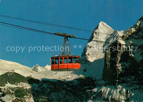 AK / Ansichtskarte Seilbahn Schilthorn Muerren Eigernordwand  Seilbahn